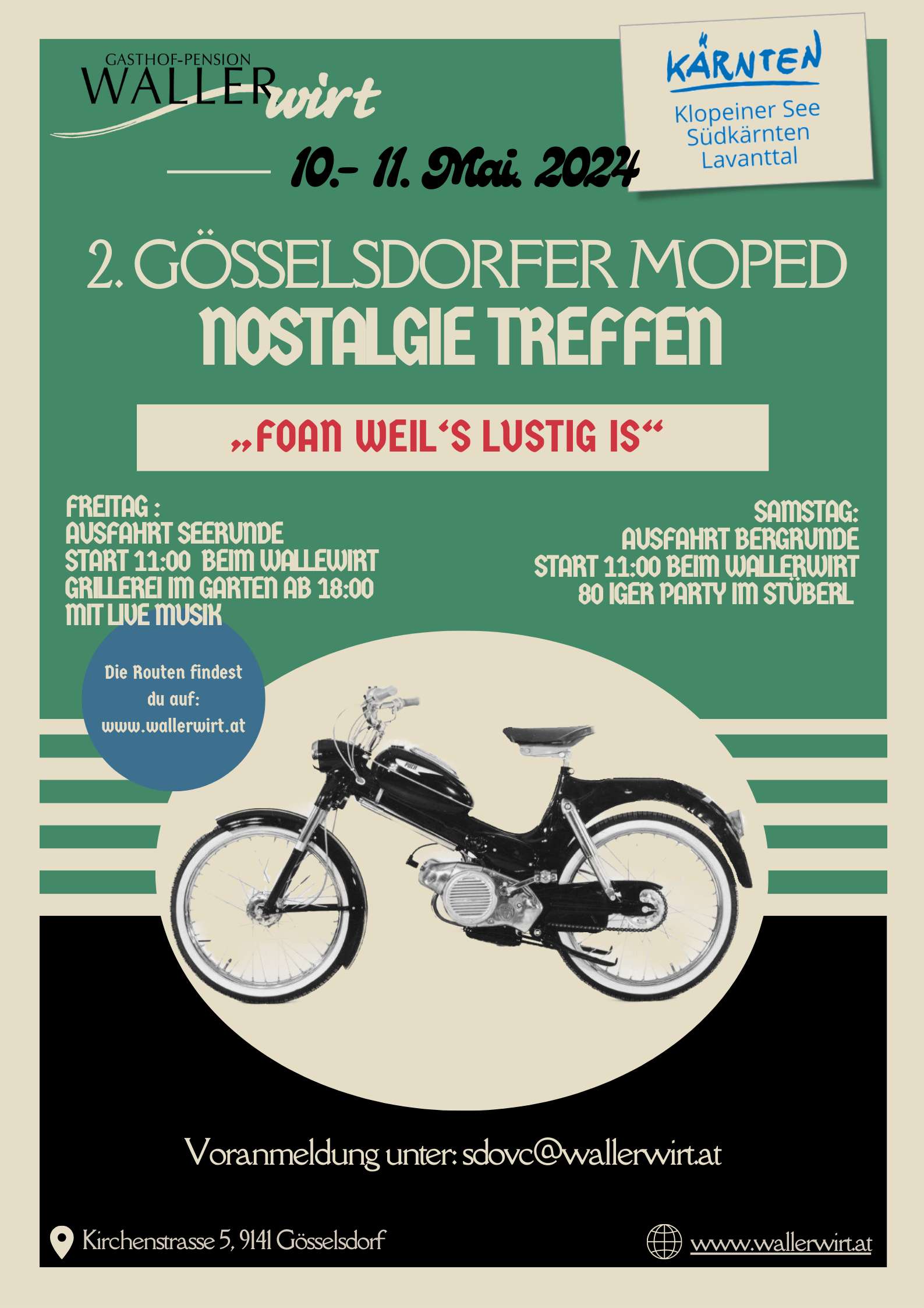 2. Nostalgie Moped Treffen Plakat