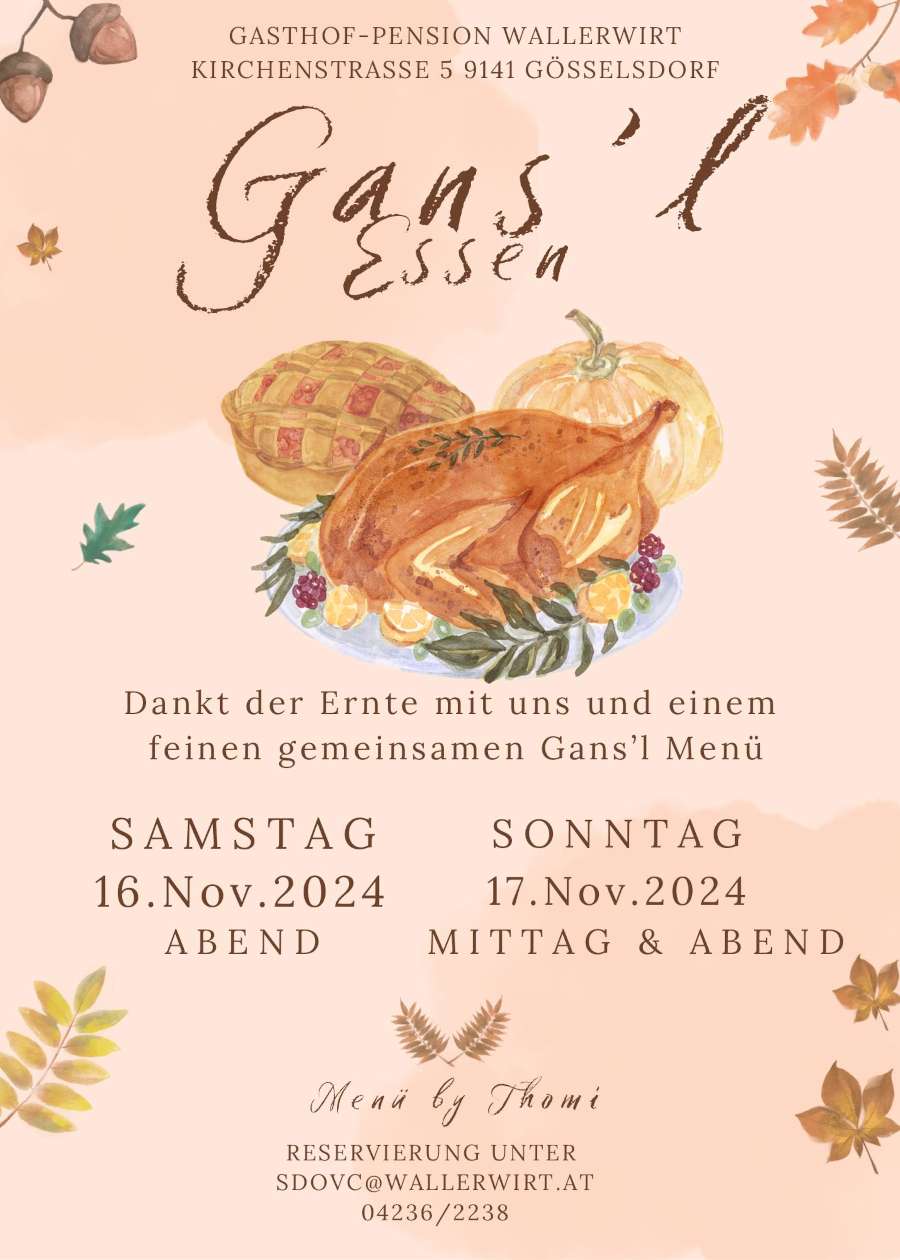 Gansl Essen 2024 Einladung